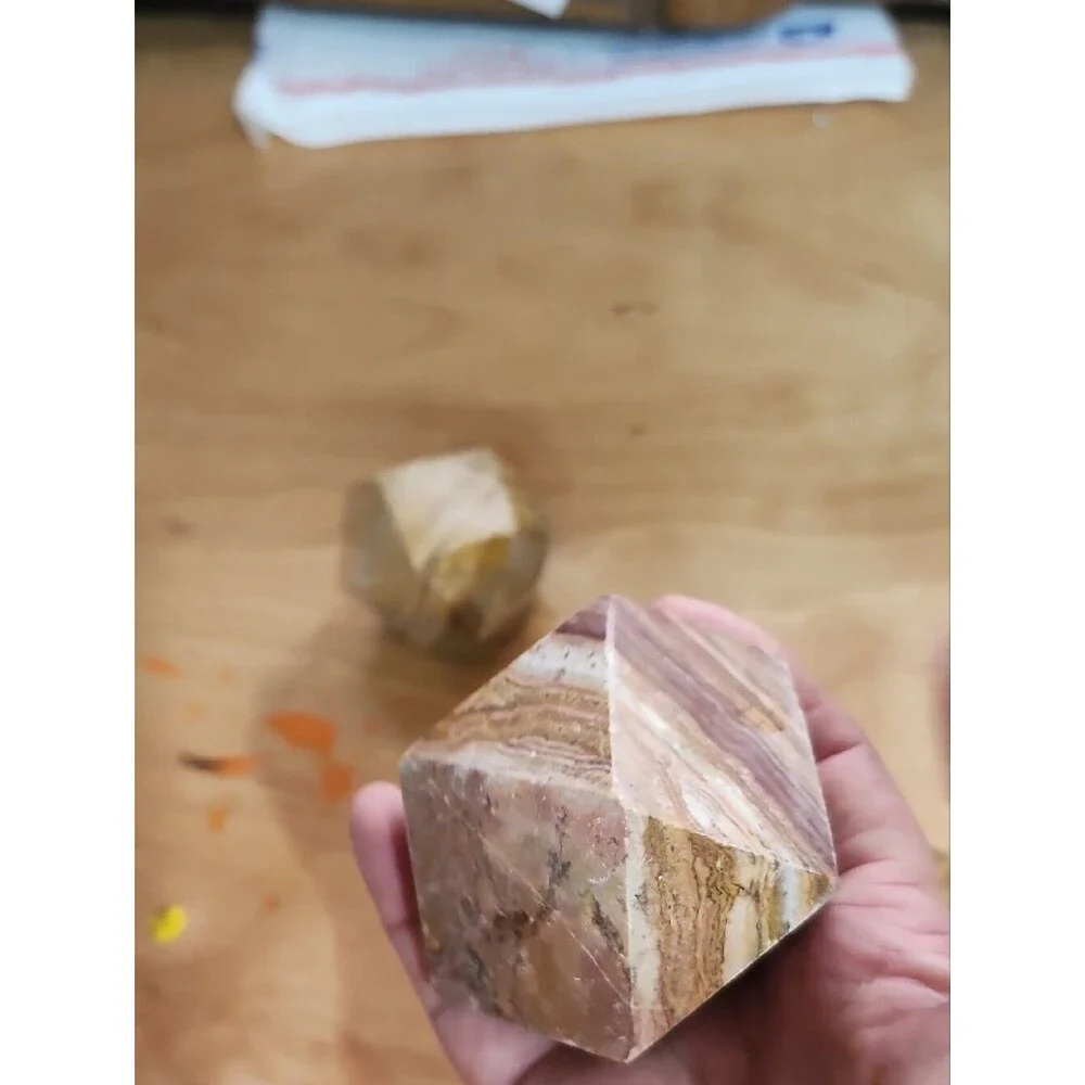 4 Unpolished Natural Stone Jasper And Other Stones Decorative Accent